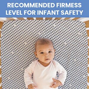 Simmons Kids Radiant Sky Dual Sided Baby Crib Mattress and Toddler Mattress, Waterproof, GREENGUARD Gold and CertiPUR-US Certified, Firm Plant-Based Foam, 5 Year Warranty, Made in USA