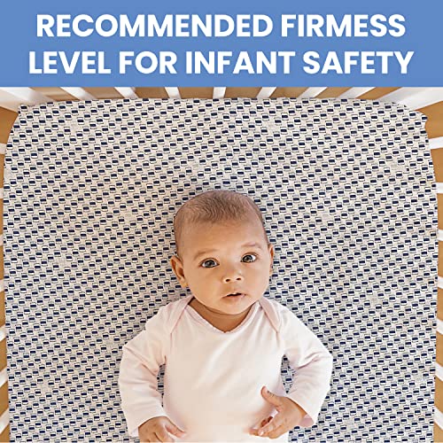 Simmons Kids Radiant Sky Dual Sided Baby Crib Mattress and Toddler Mattress, Waterproof, GREENGUARD Gold and CertiPUR-US Certified, Firm Plant-Based Foam, 5 Year Warranty, Made in USA