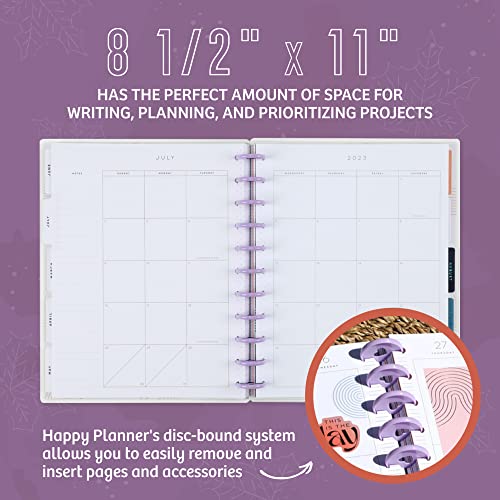 Happy Planner 2023 Daily Planner and Calendar, 12-Month Daily, Weekly, and Monthly Planner, January 2023–December 2023, Vertical Planner, Happy + Mod Theme, Big Size, 8 1/2 Inches by 11 Inches