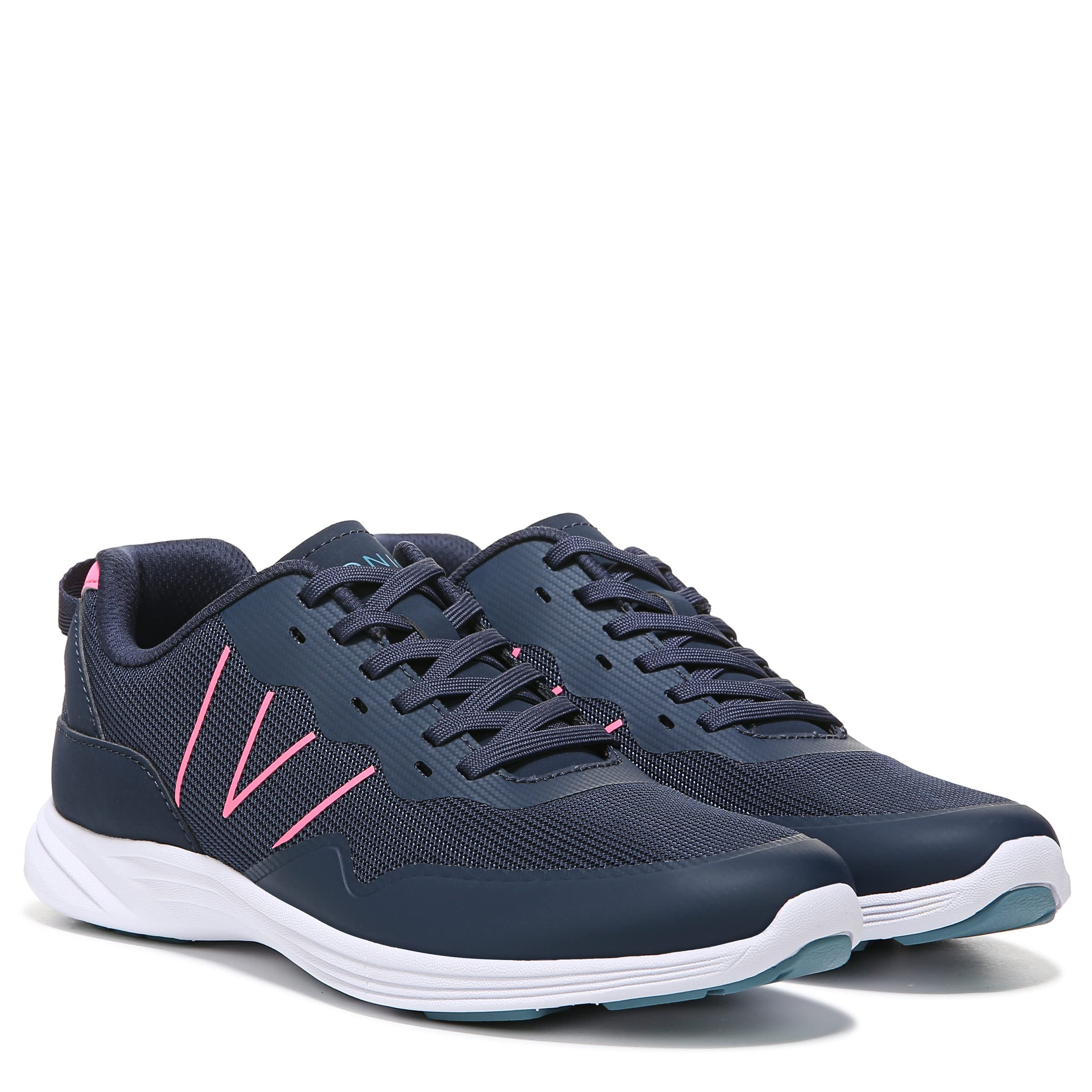 Vionic Women's Agile Audie Walking Sneakers-Supportive Lace-Up Sneakers That Include Three-Zone Comfort with Orthotic Insole Arch Support, Medium and Wide Fit, Navy 8 Medium