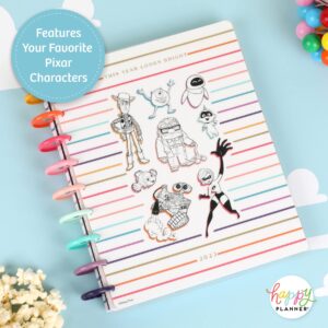 Happy Planner Disney Pixar 2023 Planner for Jan. 2023–Dec. 2023, 12-Month Daily, Weekly, and Monthly, Bright Year Vertical Layout, Classic Size, 7 Inches by 9 3/4 Inches