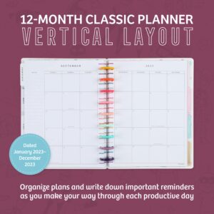 Happy Planner Disney Pixar 2023 Planner for Jan. 2023–Dec. 2023, 12-Month Daily, Weekly, and Monthly, Bright Year Vertical Layout, Classic Size, 7 Inches by 9 3/4 Inches