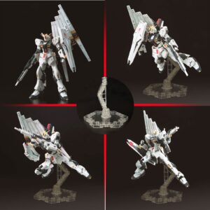 TWKUPWO Hobby Model Action Base Display Stand, Gundam Model Stand Action Figure Stand Compatible with MG RG HG Universal Models Stand (Transparent 6 Sets)