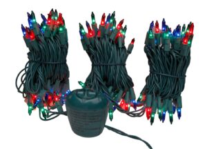 2 packs of decobrite multicolor 8 mode function 150 ct. indoor/outdoor christmas string lights (2pks, multicolor)