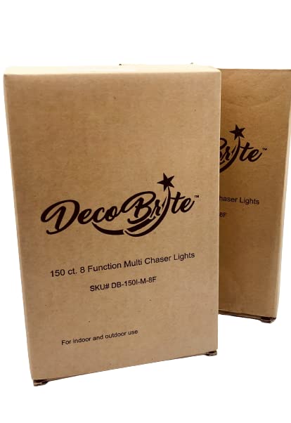 2 Packs of DecoBrite Multicolor 8 Mode Function 150 ct. Indoor/Outdoor Christmas String Lights (2pks, Multicolor)