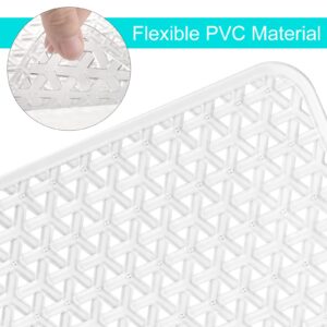 Coopay 2 Pack Kitchen Sink Mat PVC Eco-friendly Kitchen Stainless steel/Porcelain Dish Drying Pad Sink Protector for Bottom of Kitchen Sink, Triangular Hole Design, 12.6 x 10.5 Inches (Clear)