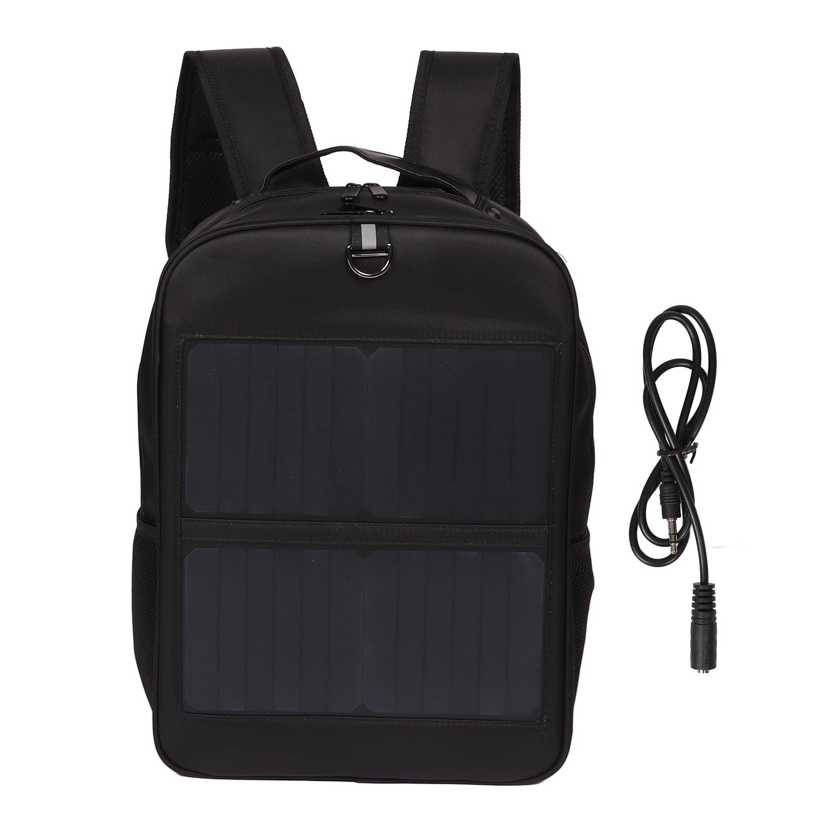 Yoidesu 14W Solar Backpack, Waterproof Solar Panel Power Backpack with Handle and USB Charging Port, Ergonomic Multifunction Laptop Bag Hiking Backpack for Running, Biking, Festivals, Travel