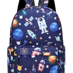 Tpeohan Blue Boys Backpacks for Elementary School Backpack for Boys 8-12 Middle School Space