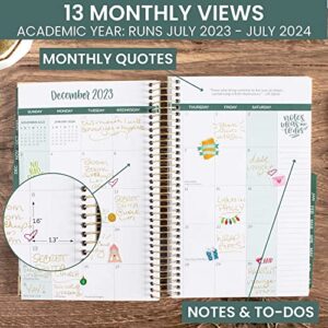 HARDCOVER bloom daily planners 2023-2024 Academic Year Day Planner (July 2023 - July 2024) - Passion/Goal Organizer - Monthly & Weekly Inspirational Agenda Book - 5.5" x 8.25" - Floral Gouache