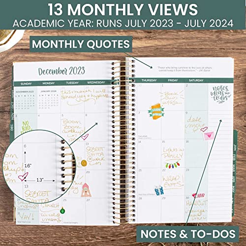 HARDCOVER bloom daily planners 2023-2024 Academic Year Day Planner (July 2023 - July 2024) - Passion/Goal Organizer - Monthly & Weekly Inspirational Agenda Book - 5.5" x 8.25" - Floral Gouache