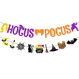 ptfny glittery hocus pocus banner hocus pocus halloween decorations halloween witches party banner for hocus pocus halloween party decorations supplies