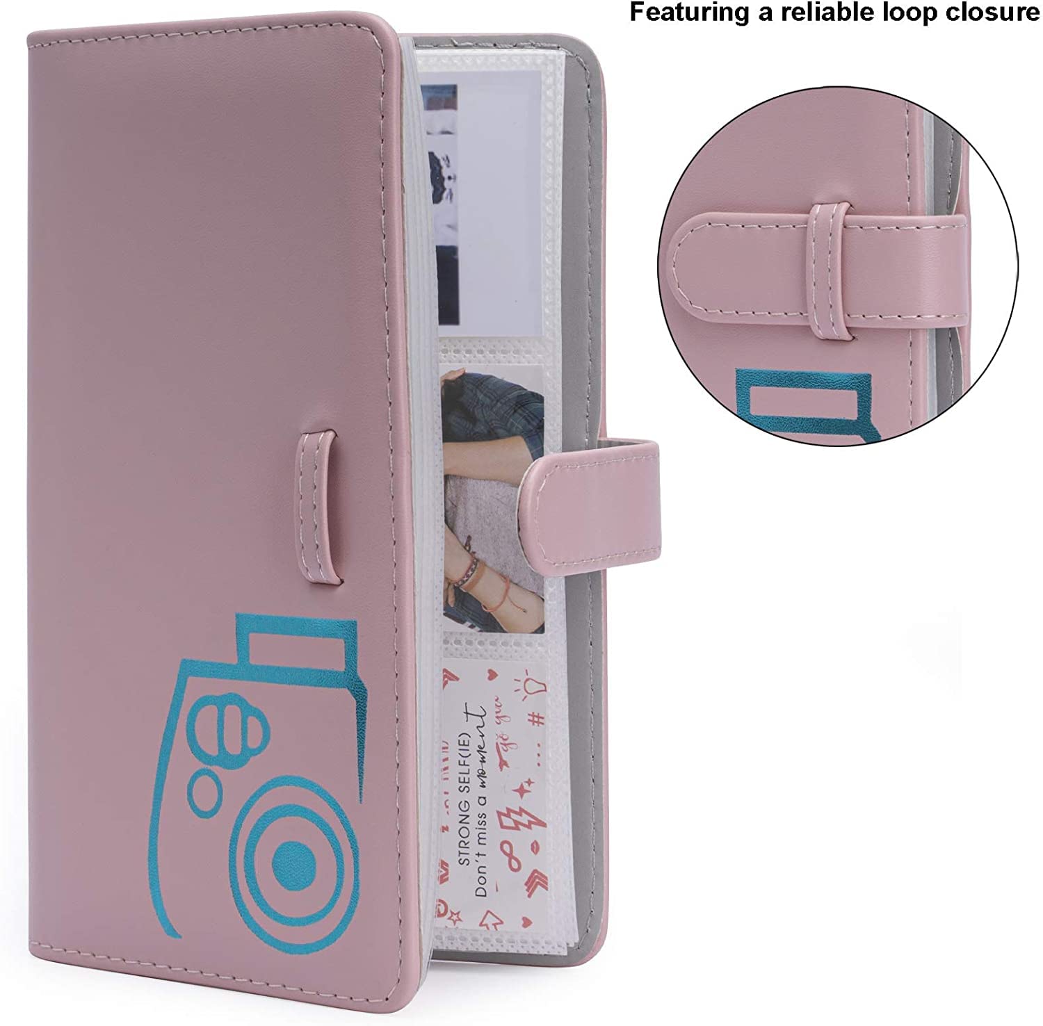 Wallet Photo Album 2x3 Compatible with Fujifilm Instax Mini 11 9 8 70 90 7S Instant Camera Film, Polaroid Album, Instax Photo Album 64 Pictures