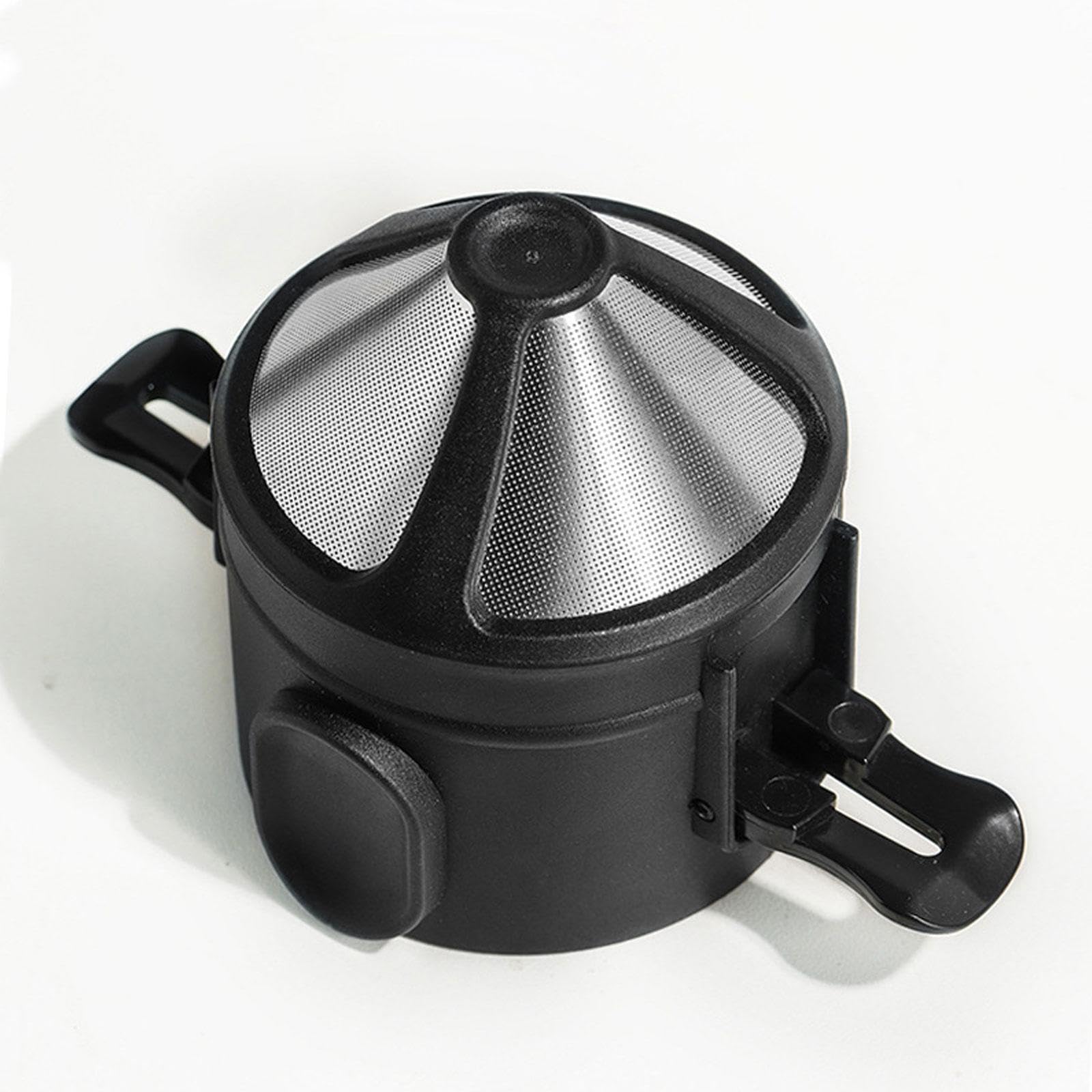 Pour Over Coffee Maker Reusable Coffee Filter Portable Stainless Steel Coffee Dripper Mini Collapsible Paperless Single Serve Coffee Cone Coffee Filter