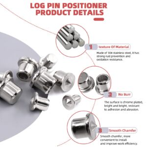 Hilitchi 508Pcs 1/4" 5/16" 3/8" 1/2" Fluted Wood Dowel Pins with Dowel Pins Center Point, Wooden Pegs Beveled Ends and Center Point Woodworking Alignment Tool for Furniture Door