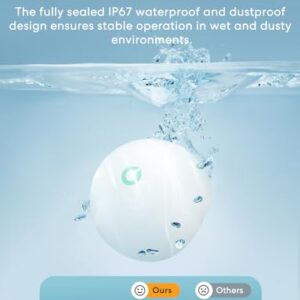 meross Smart Water Sensor Alarm 3 Pack, WiFi Water Leak Detector Support Apple HomeKit, SmartThings, IP67 Waterproof with App Alerts, Alarm, 100M Range for Home Basement Kitchen (Meross Hub Included)