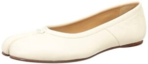 maison margiela s58wz0042-p3753 tabi women's ballet shoes, white, us men's size 5.5 (23.5 cm)