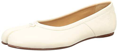 Maison Margiela S58WZ0042-P3753 Tabi Women's Ballet Shoes, White, US Men's Size 5.5 (23.5 cm)