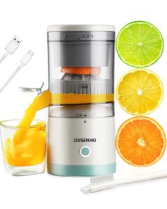 citrus juicer machines rechargeable - portable juicer with usb and cleaning brush for orange, lemon, grapefruit
