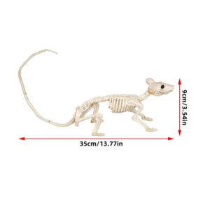 Medou Halloween Rat Skeletons,Rat Skeleton for Halloween Decorations, Weather Resistant Yard Decorations w Bendable Tails and Movable Jaws,Great Prop for Party Decor (Rat)