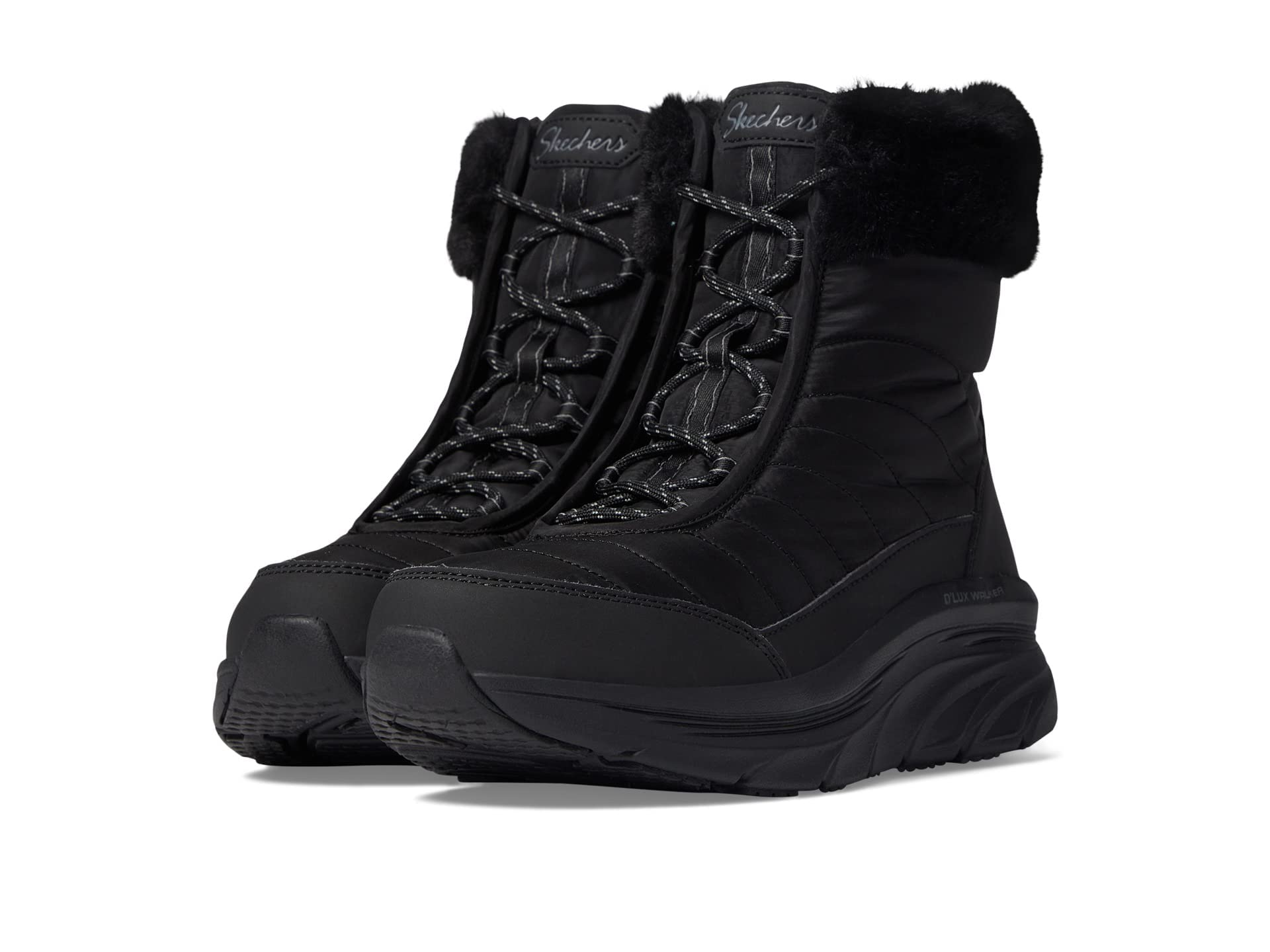 Skechers D'Lux Walker - Winter Solice Black/Black 8 B (M)