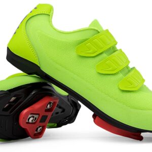 Mens Womens Indoor Cycling Shoes Compatible with Peloton Bike Shoes Cycling Shoes with Delta Cleats Clip Outdoor Pedal SPD Road Bike Shoes,Green