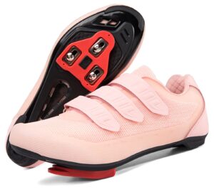 mens womens indoor cycling shoes compatible with peloton bike shoes cycling shoes with delta cleats clip outdoor pedal spd road bike shoes,pink