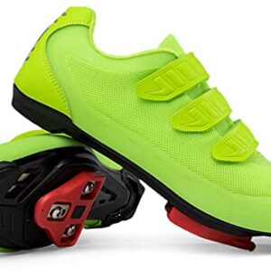 Mens Womens Indoor Cycling Shoes Compatible with Peloton Bike Shoes Cycling Shoes,Green