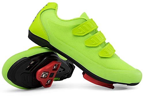 Mens Womens Indoor Cycling Shoes Compatible with Peloton Bike Shoes Cycling Shoes,Green