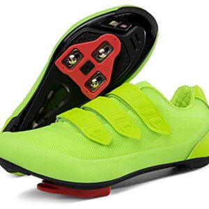 Mens Womens Indoor Cycling Shoes Compatible with Peloton Bike Shoes Cycling Shoes,Green