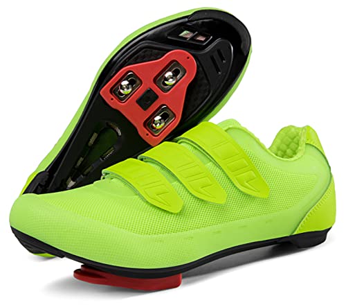 Mens Womens Indoor Cycling Shoes Compatible with Peloton Bike Shoes Cycling Shoes,Green