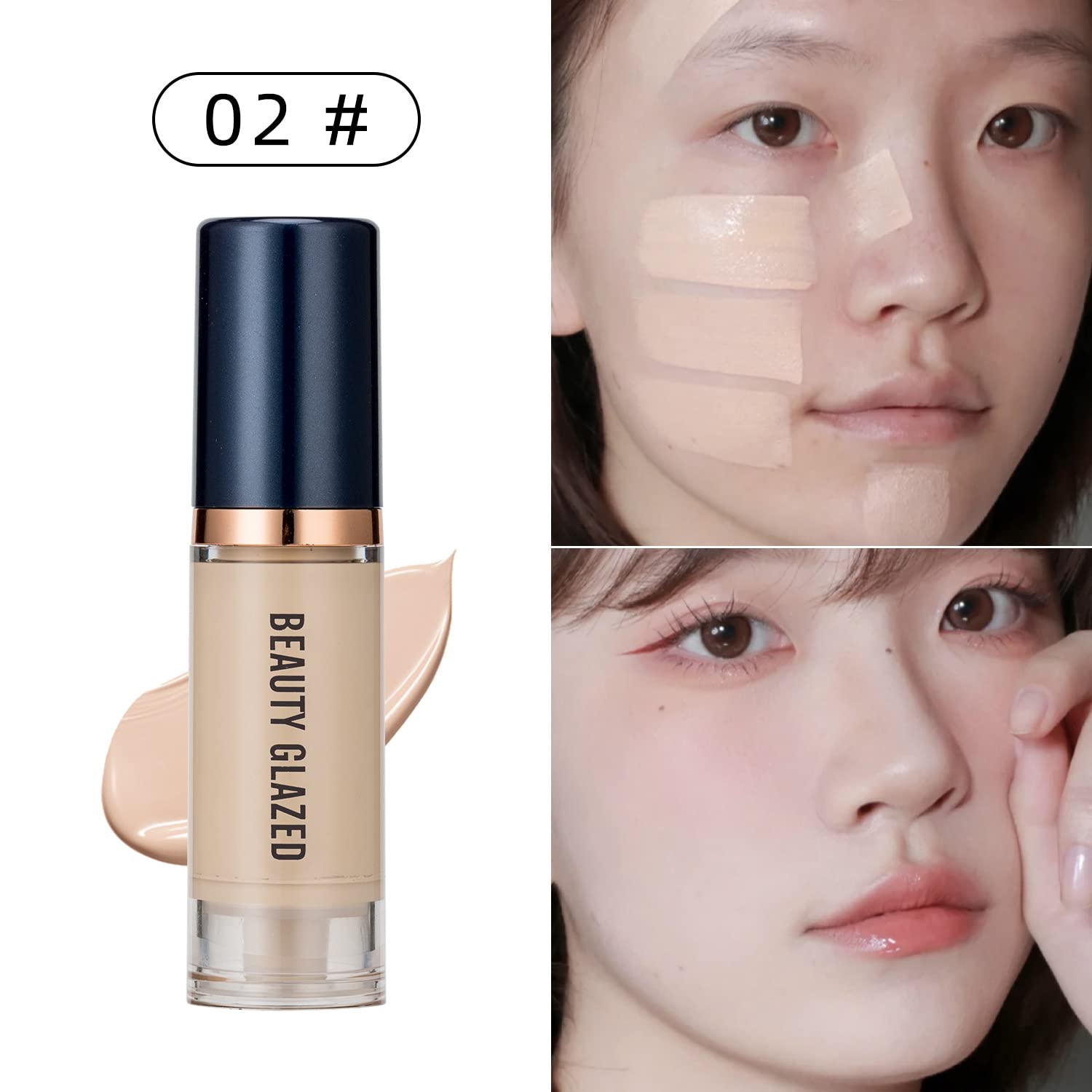 MYUANGO Foundation Makeup Base de maquillaje alta cobertura Liquid Foundation Makeup Full Coverage Foundation Corrector Maquillaje (04)