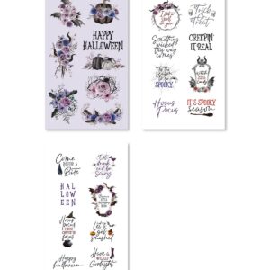 Rongrong Halloween Theme Sticker Book for Planners, Calendars, Journals and Projects – Premium Quality Hand Drawn Perfect for Adding Hocus Pocus to your schedule – Scrapbook Accessories – 24 Sheets