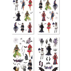 Rongrong Halloween Theme Sticker Book for Planners, Calendars, Journals and Projects – Premium Quality Hand Drawn Perfect for Adding Hocus Pocus to your schedule – Scrapbook Accessories – 24 Sheets