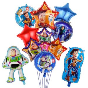 toy game party supplies balloons set,birthday party foil film balloons , toy inspired story theme birthday party decorations for children（12pack）