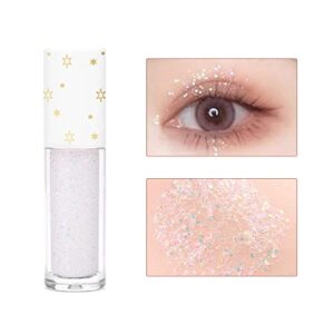 Geeneiya Liquid Glitter Eyeshadow Korean Makeup Under Eye Shadow Bling,Pigmented, Long Lasting, Quick Drying, Loose Glitter Glue for Crystals EyeMakeup (Colorful Galaxy 01)