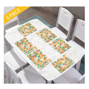 GLENLCWE Tribal Indian American Navajo Aztec Placemats Set of 6 Non Slip Placemats Table Mats Non Slip Table Cover for Home Kitchen Party