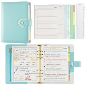 a5 6-ring planner kit with planner refill inserts, cash pockets, matched labels, christmas gift kit with gift box,card and pen 9.25 x 7.08'' (harphia, 142b-mint)