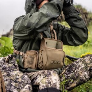 Eberlestock Recon Modular Bino Pack - Advanced Binocular Harness System with Customizable Attachments - Gray - Small