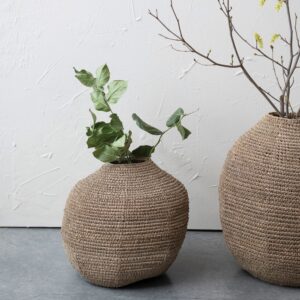Creative Co-Op Decorative Handwoven Rattan Basket, Natural