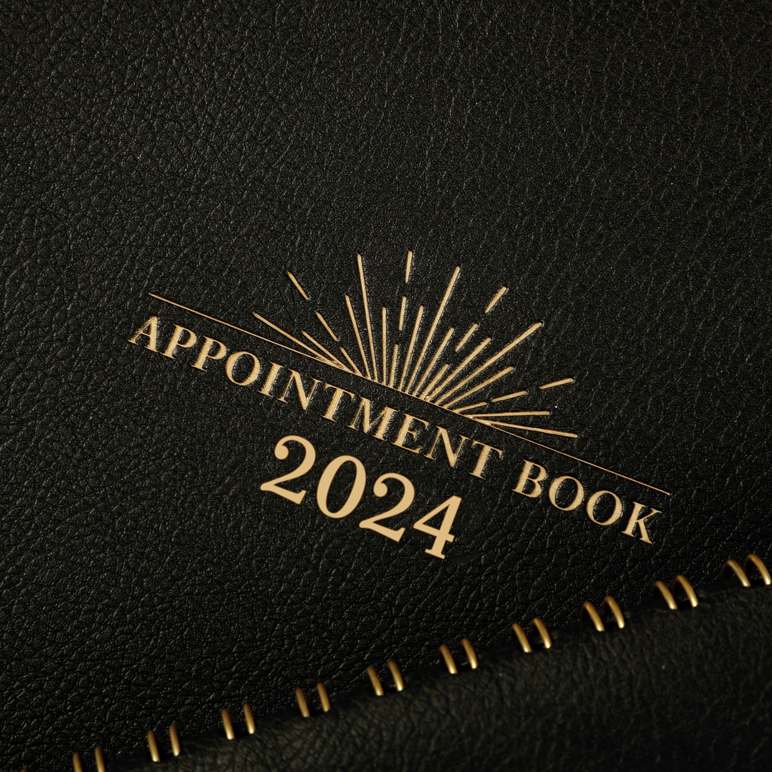 2024 Appointment Book/Planner - Weekly Appointment Book/Planner 2024, Jan 2024 - Dec 2024, 8"x 10", 2024 Daily/Hourly Planner with Tabs, 15-Minute Interval, Flexible Soft Cover - Black