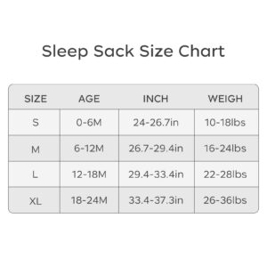 bc babycare Baby Sleep Sack 12-18M 100% Soft Organic Cotton Baby Sleeping Bag 2-Way Zipper Large Size and Space Confortable Sleeveless Wearable Blanket 29.4-33.4 Inch