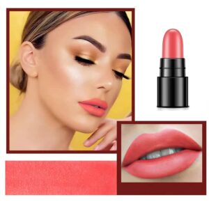 12Pcs Capsule Pills Lipstick Mini Lip Stick Packs Matte Lipstick Set for Women,3 Strawberry Mint Apple Flavor Lip Balm, 3 Changing Color Jelly Magic Lipstick, 3 Matte Lipstick, 3 Metallic Lipstick, Long-Lasting Wear Non-Stick Cup Not Fade Waterproof Lipst