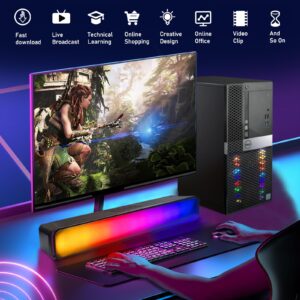 Dell RGB Gaming Desktop PC, Intel Quad I5 up to 3.6GHz, Radeon R9 370 4G GDDR5, 16GB RAM, 512G SSD, WiFi & Bluetooth, RGB Keyboard & Mouse, Win 10 Pro (Renewed)