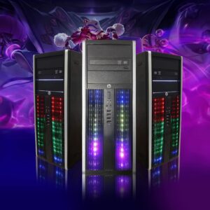 HP Gaming PC Desktop RGB Computer Intel Quad I7 up to 3.8GHz + GeForce GTX 1050 Ti 4G GDDR5, 16GB RAM, 512G SSD, RGB Keyboard & Mouse, WiFi & Bluetooth, DVD, Win 10 Pro (Renewed)