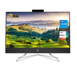 HP 2022 Newest 24 All-in-One Desktop, 23.8" FHD IPS Display, Intel Core i5-1135G7, 16GB RAM, 512GB SSD, HDMI, RJ-45, Webcam, Wired KB&Mouse, DVD-RW, Wi-Fi, Windows 11 Home, Black