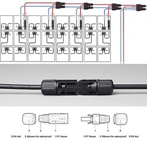 BAYM Metal Spanner 2 to 1 Solar Panel 3 to 1 Y Branch Cable Connector 4 to 1 Solar Wire Connector Y-Type Y3 Y4 Y5 Coupler Combiner (Y3 2pair+ Spanner 1pair)