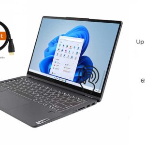 Lenovo Newest Flex 5 14" 2-in-1 Touchscreen Laptop - AMD Ryzen 7 5700U - 16:10 2K QHD (2240 x 1400) 100% sRGB Display - Type-C - Fingerprint - Wi-Fi 6 – Win 11- w/HDMI (16GB RAM | 512GB PCIe SSD)