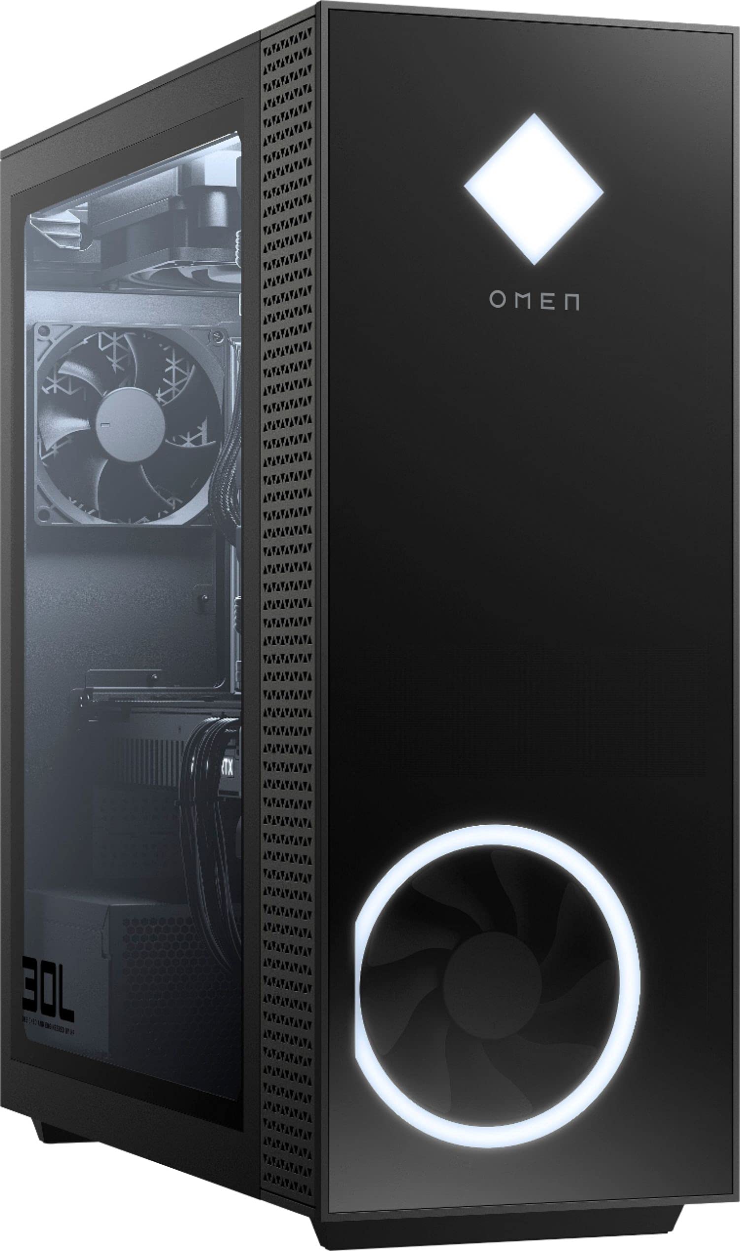 HP OMEN 30L Gaming Desktop Gamer Tower PC AMD 8-Core Ryzen 7 5800X Up to 4.7 GHz Beats 10th i7-10700F GeForce RTX 3070 Ti (32GB DDR4 RAM | 1TB PCIe SSD | 1TB HDD) VR Ready 750W PSU Liquid Cooling W11P