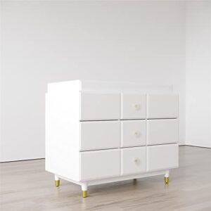 Little Seeds Aviary 3-Drawer Dresser with Gold Hardware, White