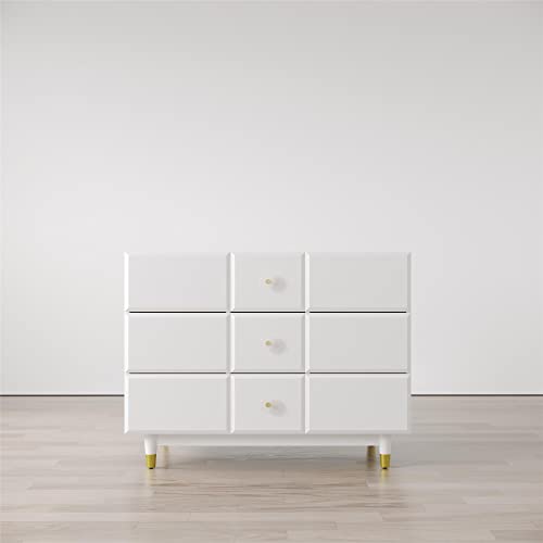 Little Seeds Aviary 3-Drawer Dresser with Gold Hardware, White